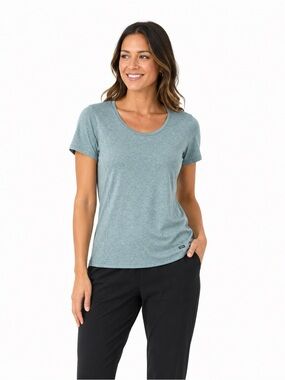 REI Co-op Women’s Tee Shirt Green Heather Short Sleeve Size M